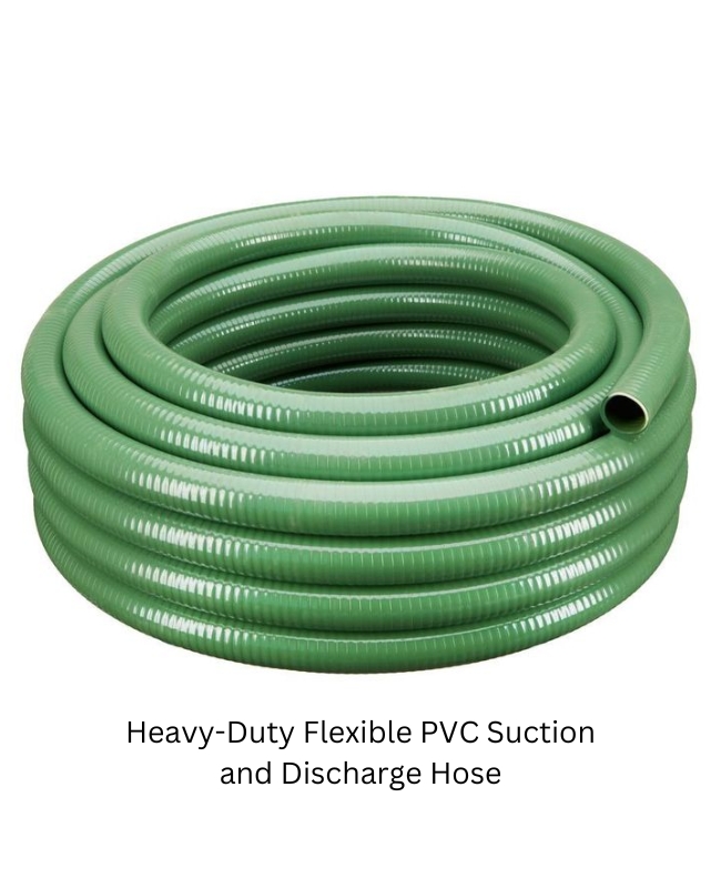 Green Heavy Duty Flexible PVC Suction And Discharge Hose